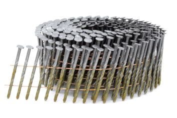 Corus 2" x .099" Screw Shank Small (6 mm) Head Coil Nails