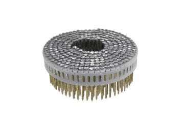 Corus 2-1/4" x .099" Ring Shank Aluminum 0° Plastic Inserted Coil Nails