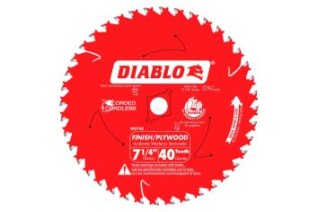 Diablo 7-1/4" x 40 Tooth Finishing Circular Saw Blade