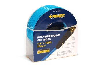 Primefit 1/4" x 50 Ft Braided Polyurethane Air Hose with Fittings